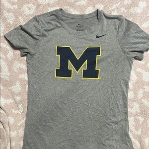 Nike Gray Dri-Fit with U Michigan Logo